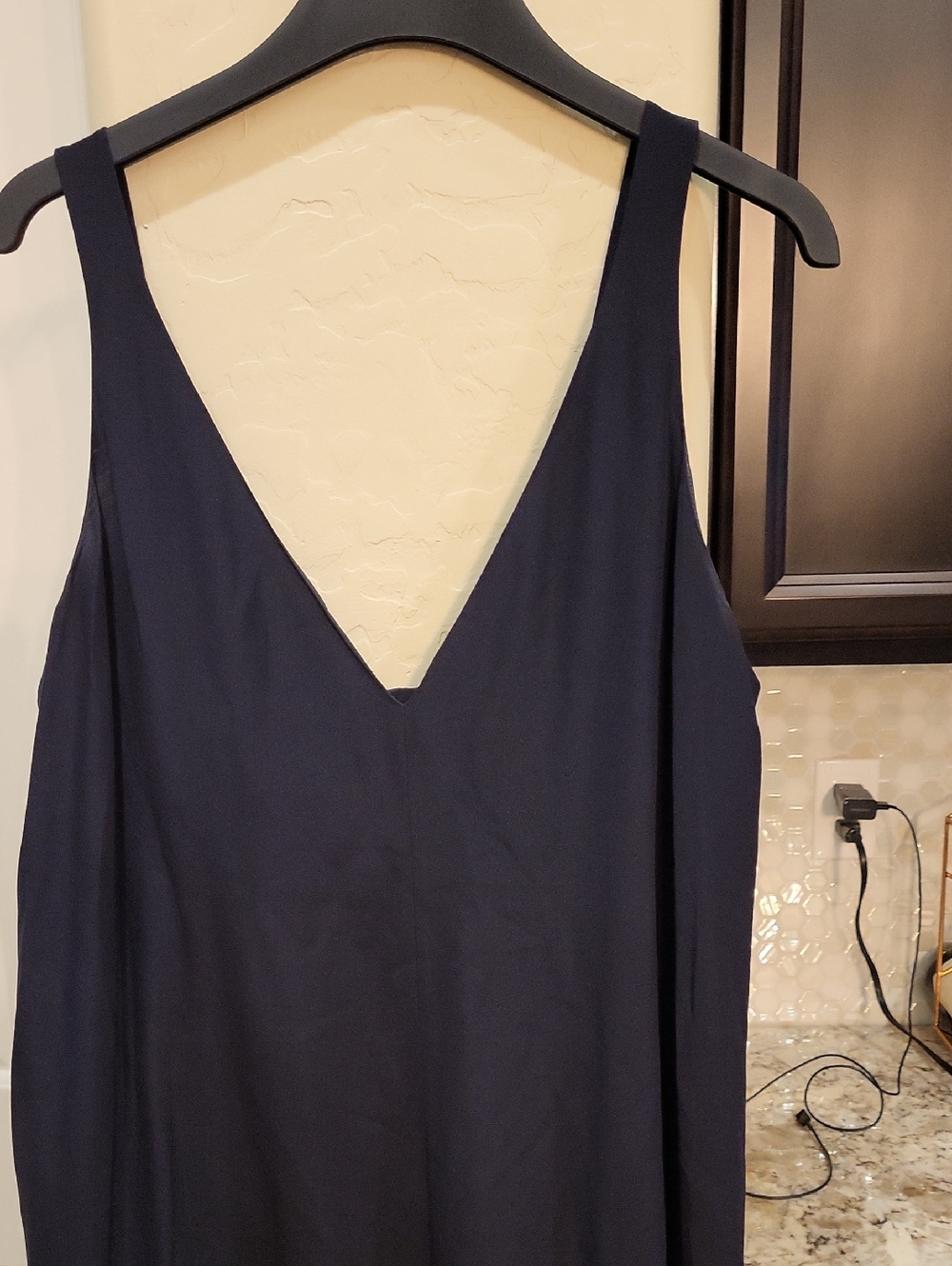NWT COS Navy Silk Maxi Dress